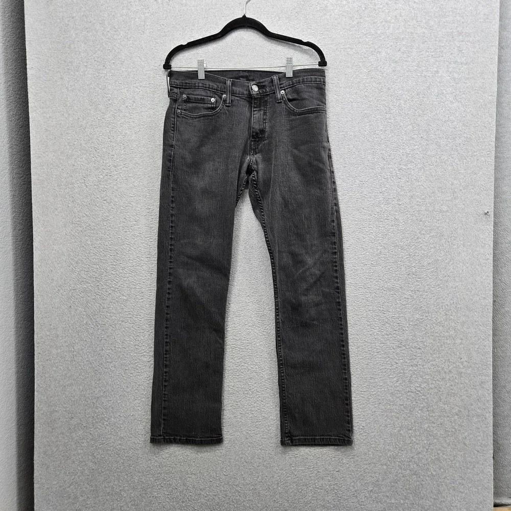 Levi's 514 Men Jeans 31X32 Black Denim Straight Fit 30